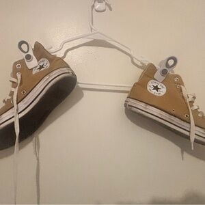 Converse High-Top Sneakers in mustard